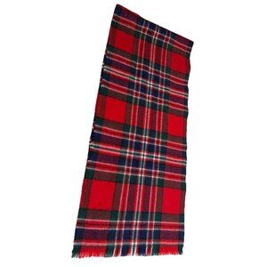 VTG Lochcarron 53x11"  Tartan Scarf  100% New Wool Scotland Red/Blue/Green EUC